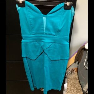 strapless mini dress